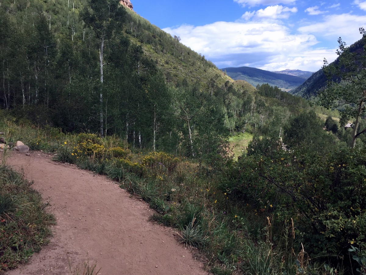 Booth Falls hike in Vail has some of the best views in Colorado