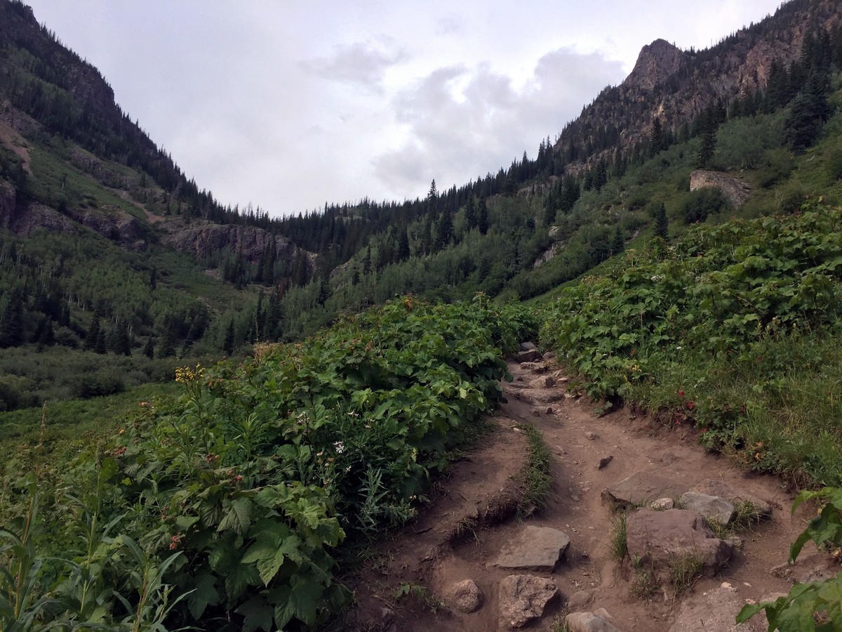 Hiking up the Booth Falls Trail Hike near Vail, Colorado