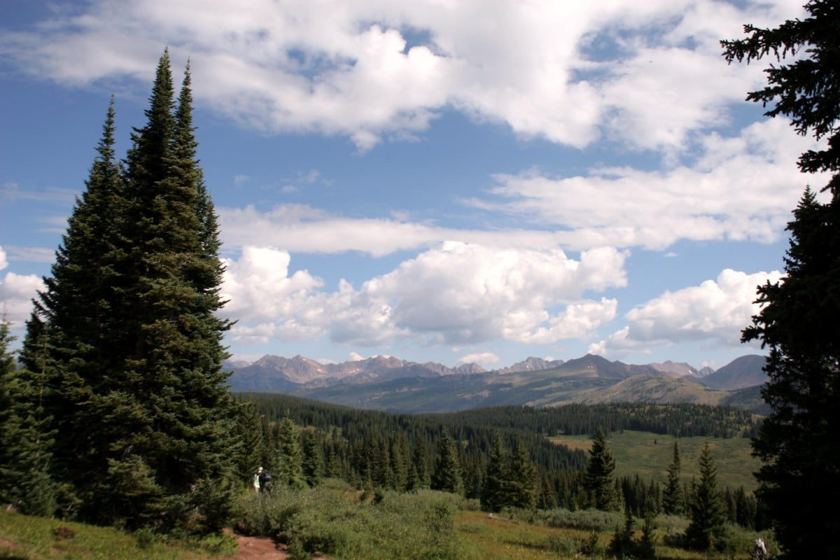 View of Gore Range from the Shrine Ridge Trail Hike near Vail, Colorado