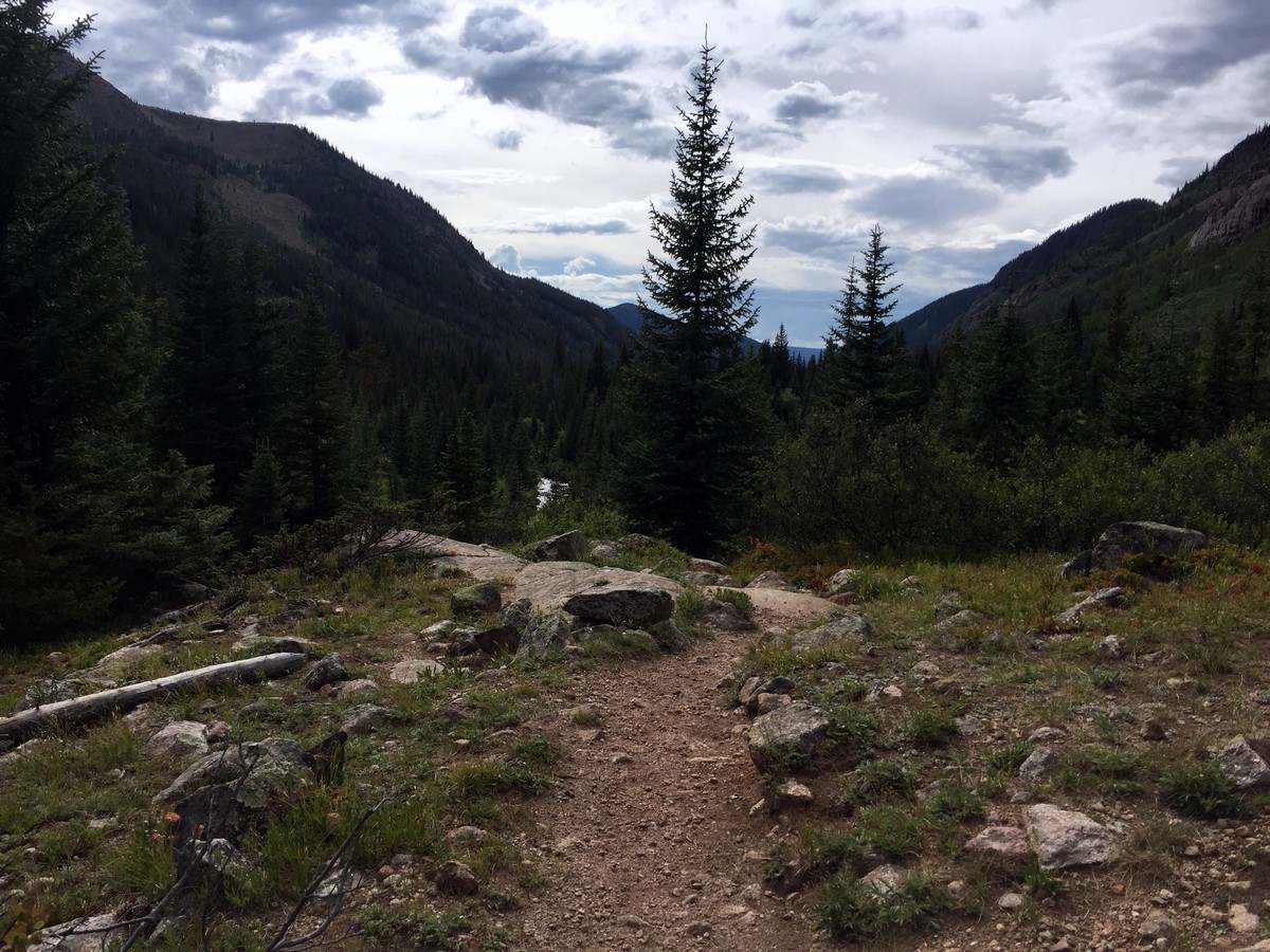 View of the valley on the Gore Lake Trail Hike near Vail, Colorado