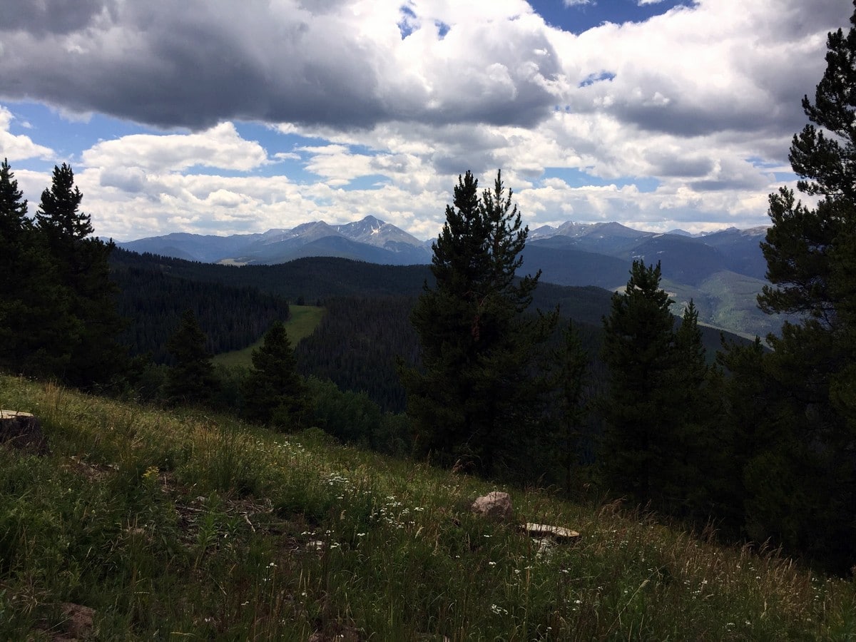 View towards west of the Ridge Route Hike near Vail, Colorado