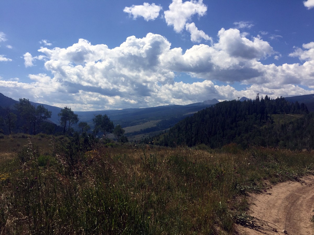 View looking west on the Davos Trail Hike near Vail, Colorado