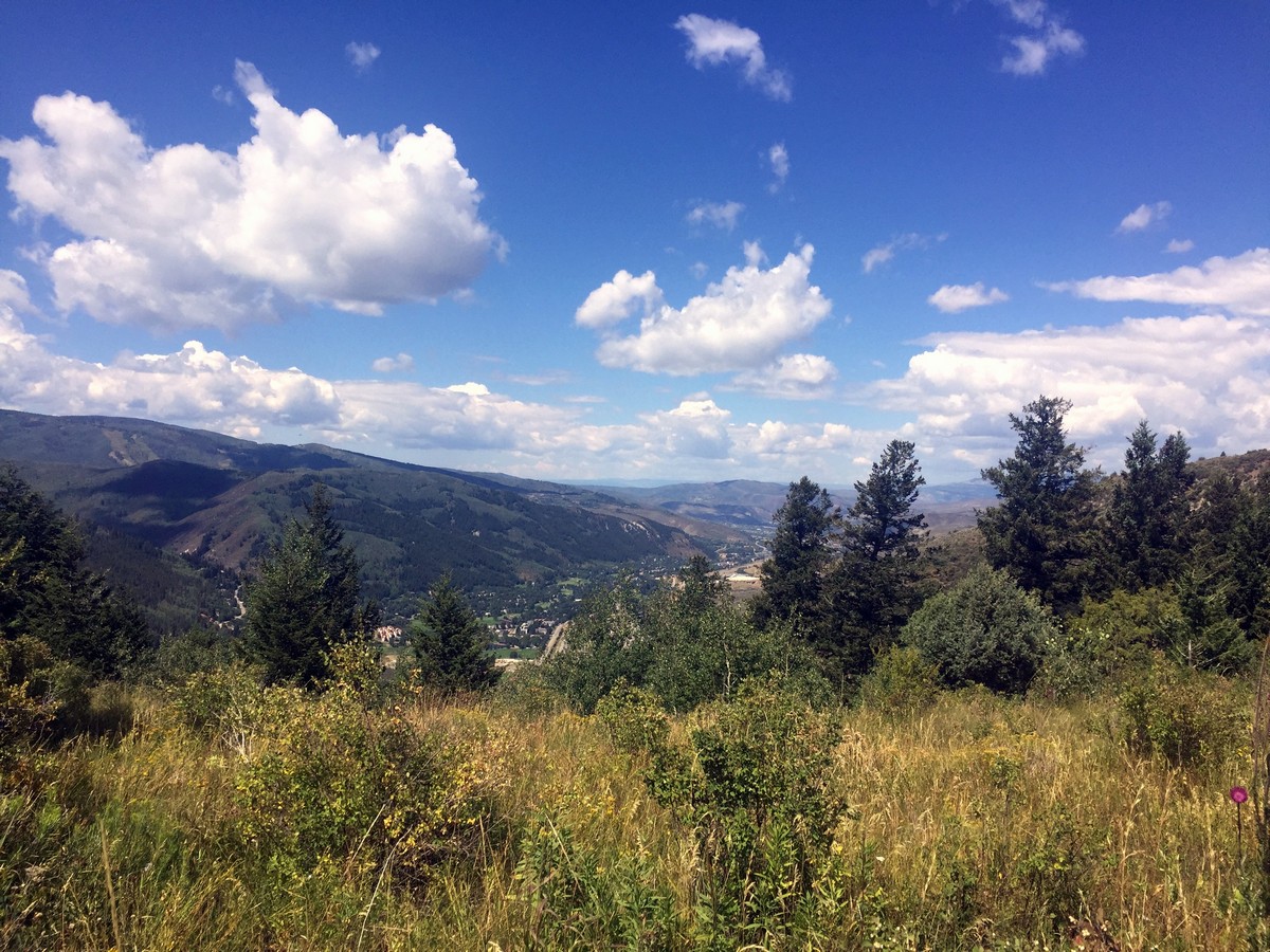 View towards Avon on the Davos Trail Hike near Vail, Colorado