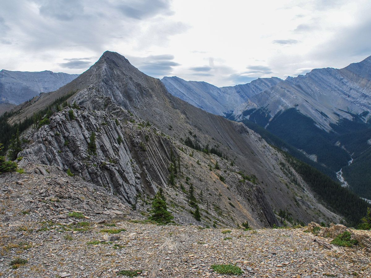 Mountain on the Wasootch Ridge Hike in Kananaskis, near Canmore