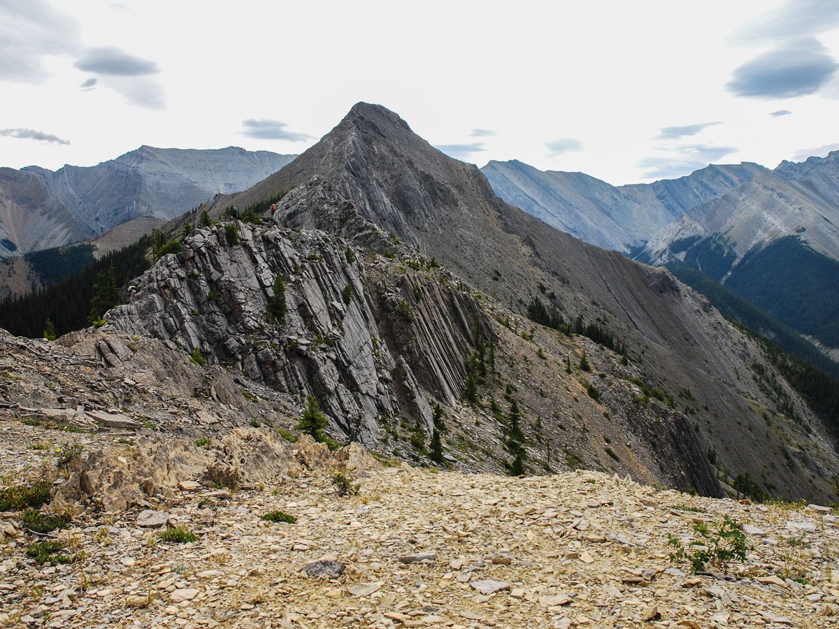 Mountain views from the Wasootch Ridge Hike in Kananaskis, near Canmore