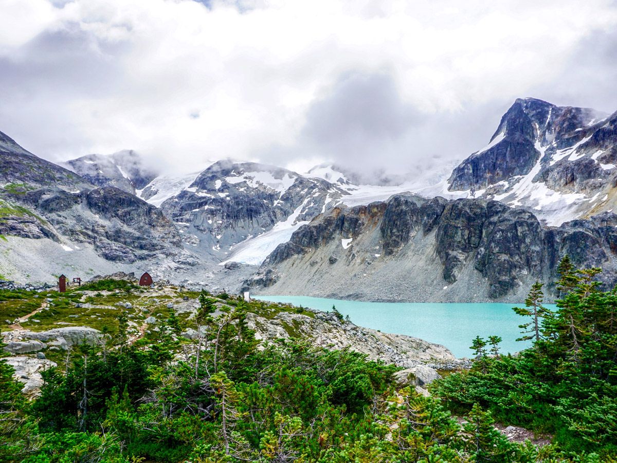 Mountains along the Wedgemount Lake Hike in Whistler, Canada