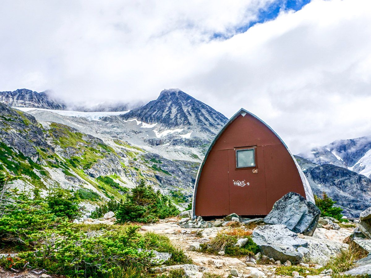 Small cabin on the Wedgemount Lake Hike in Whistler, Canada