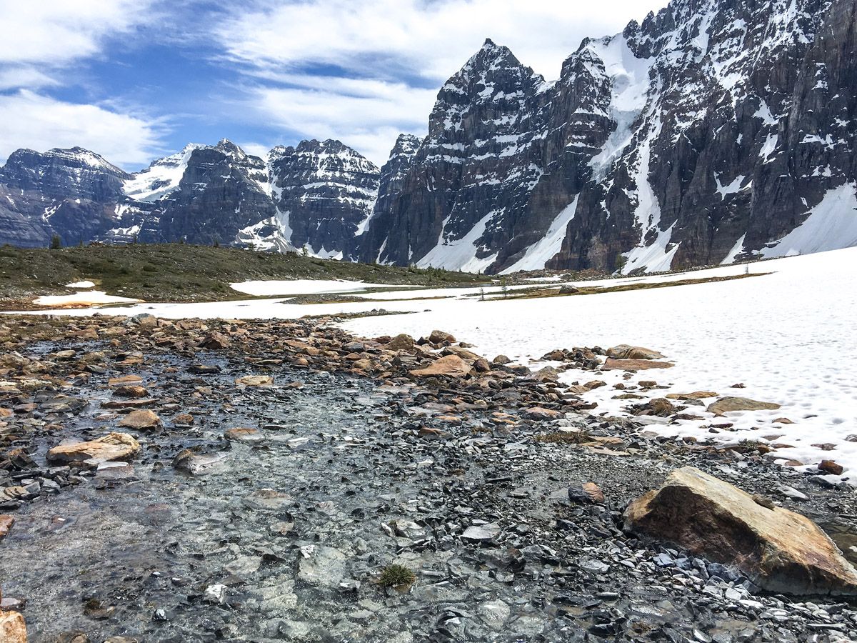 Eiffel Lake and Wenkchemna Pass Hike in Lake Louise has beautiful views