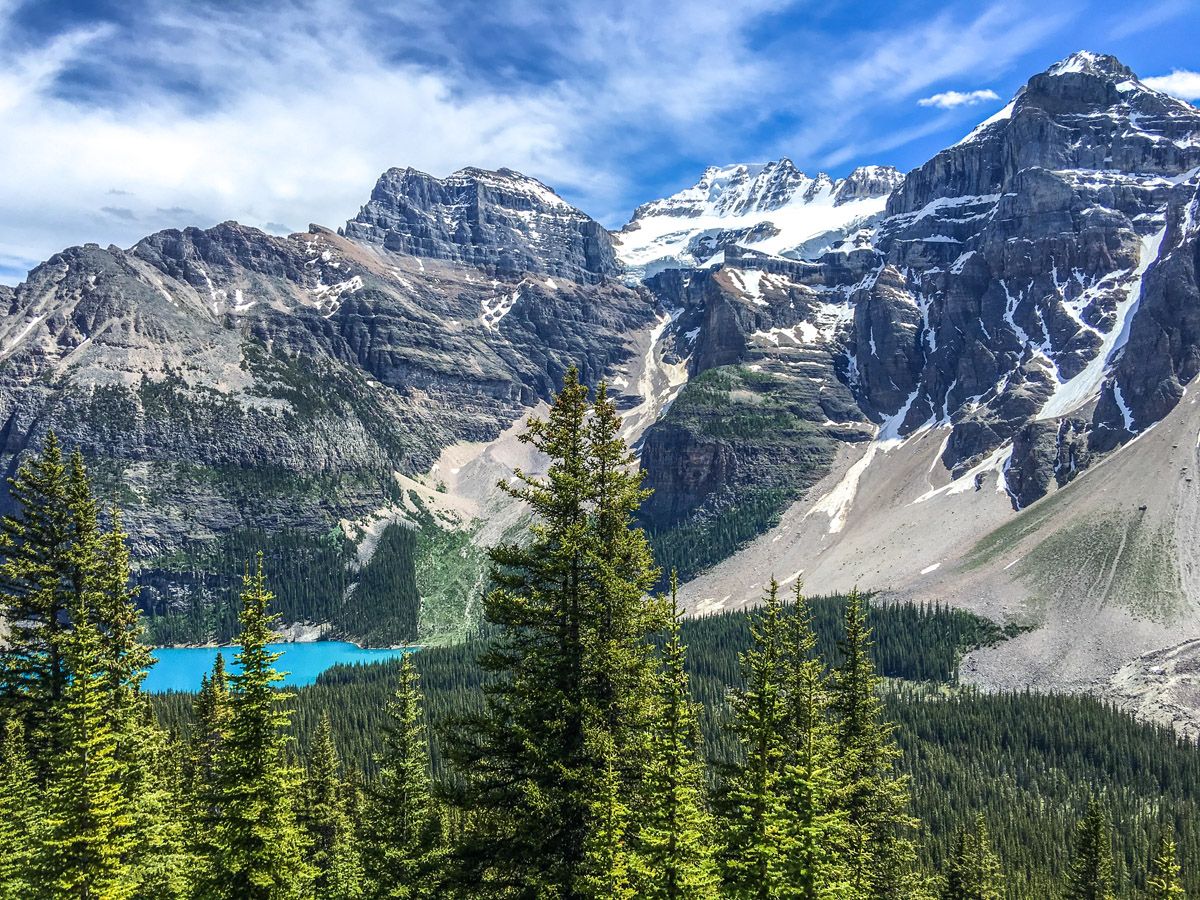 Trail of the Eiffel Lake and Wenkchemna Pass Hike near Lake Louise, Banff National Park, Alberta