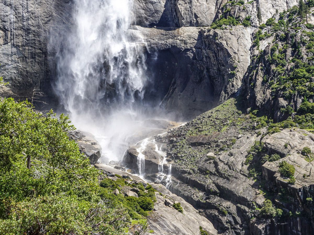 Upper Falls of the Yosemite Falls Hike in Yosemite National Park, California