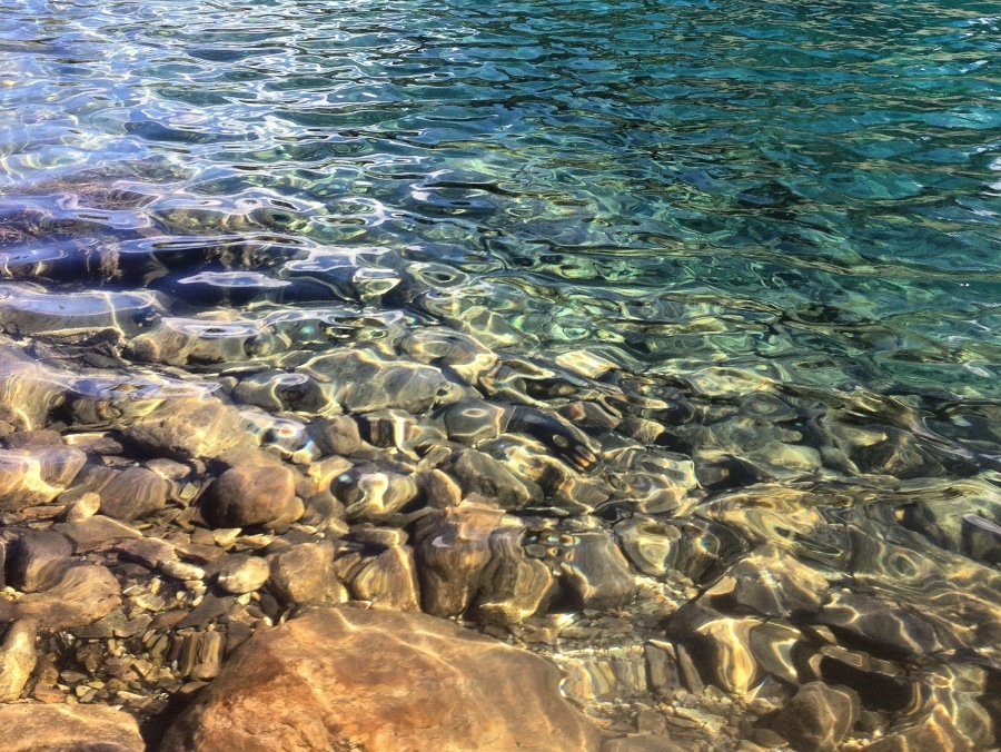 Clear Egypt Lake water near one of best backcountry campgrounds in Banff National Park