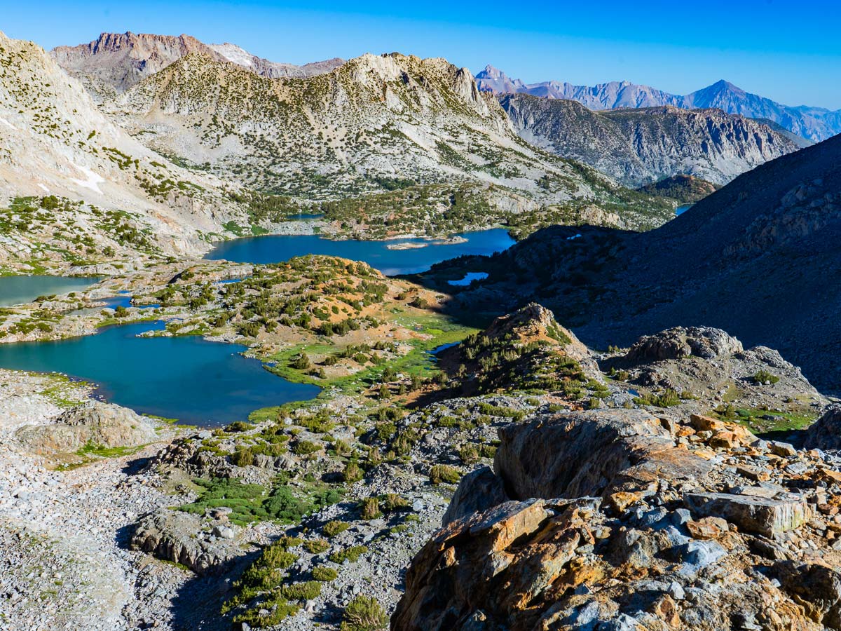 Alpine lakes along the hike on the Pacific Crest Trail