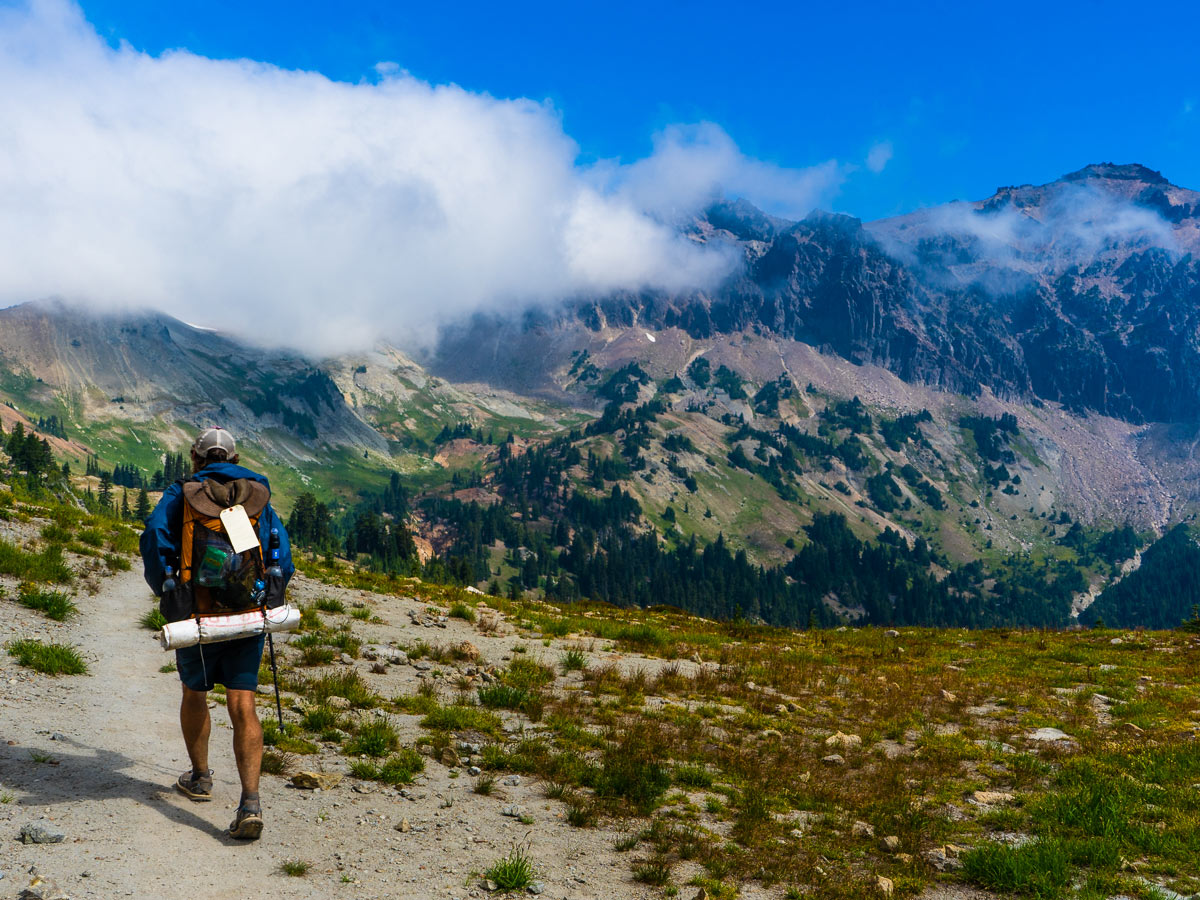 Hiker on the Pacific Crest Trail
