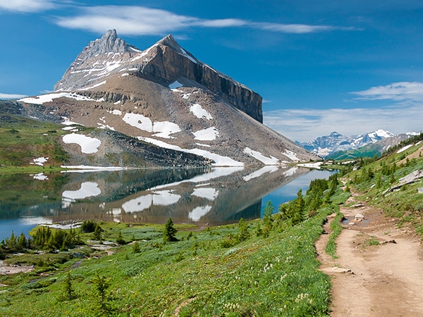 Baker Lake and the Skoki Region backpacking trail in Banff National Park