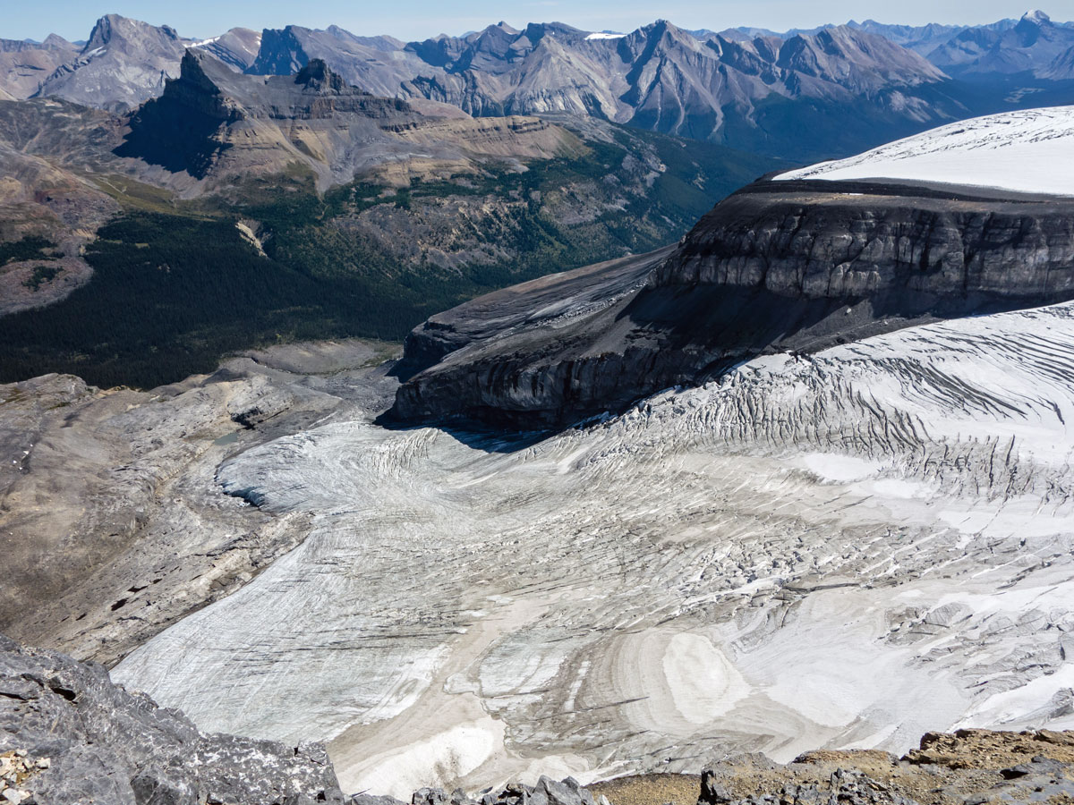 Hector Glacier on Little Hector scramble in Banff National Park