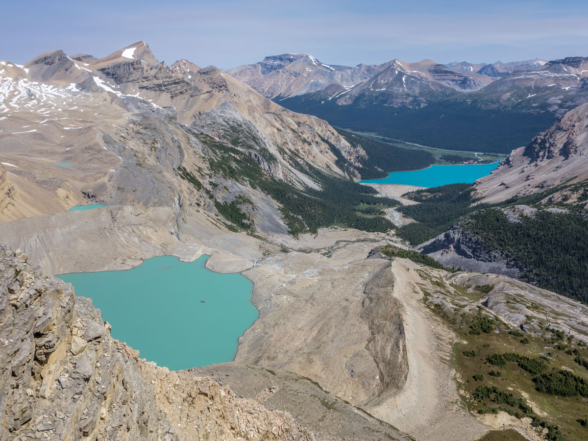 Beautiful lakes on the Onion scramble in Banff National Park