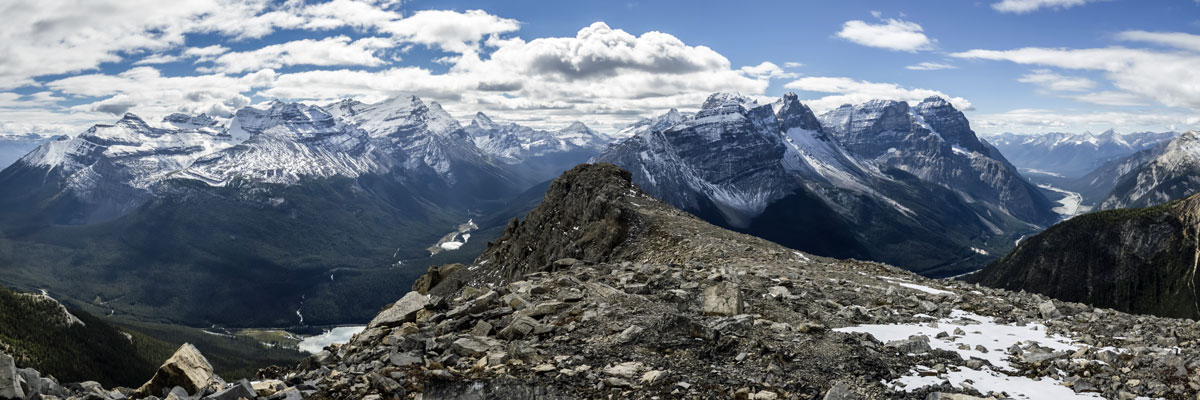 View south from Paget Peak scramble in Banff National Park