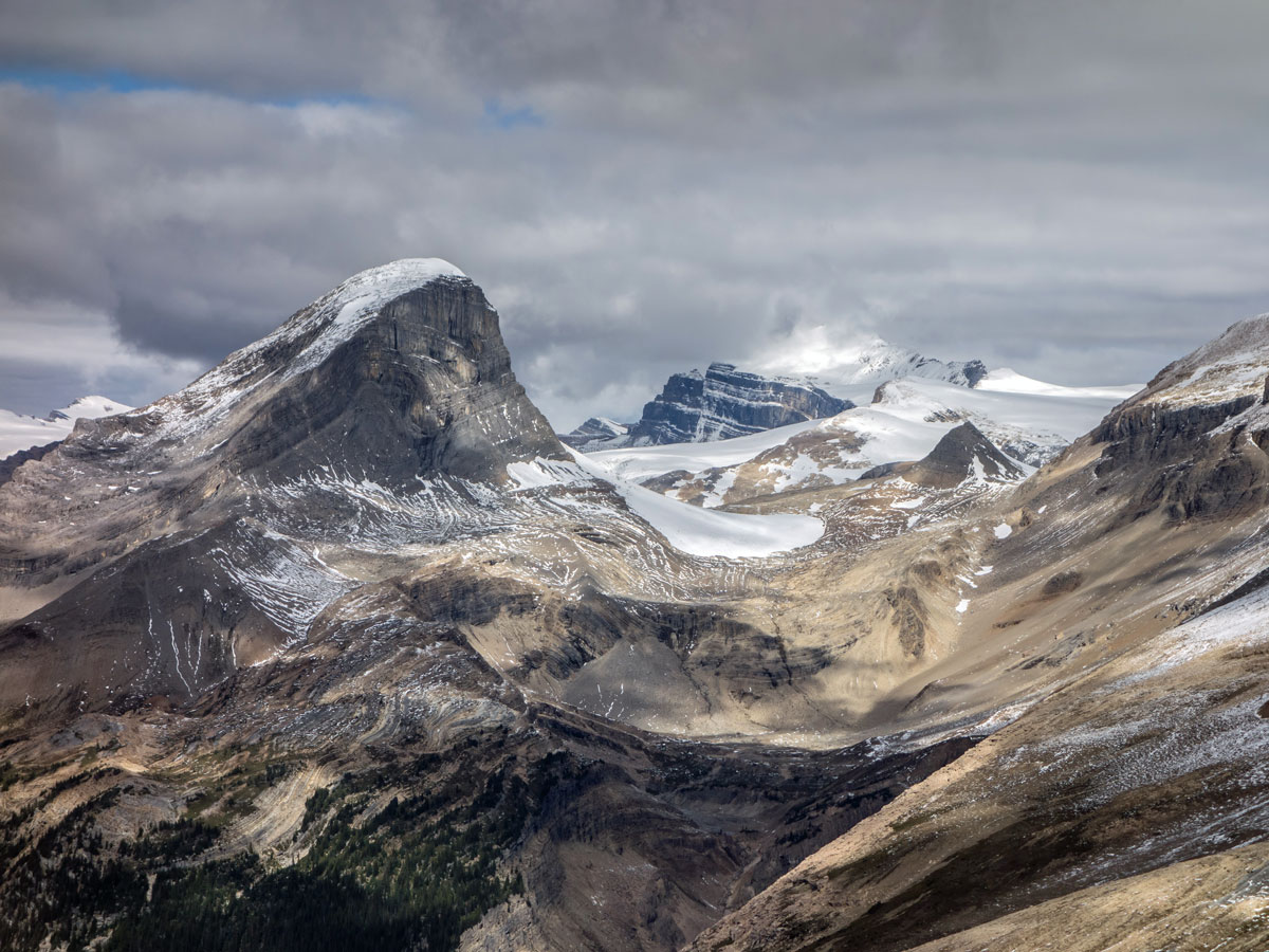 Mt Niles and Mt Daly as seen from Paget Peak scramble in Banff National Park