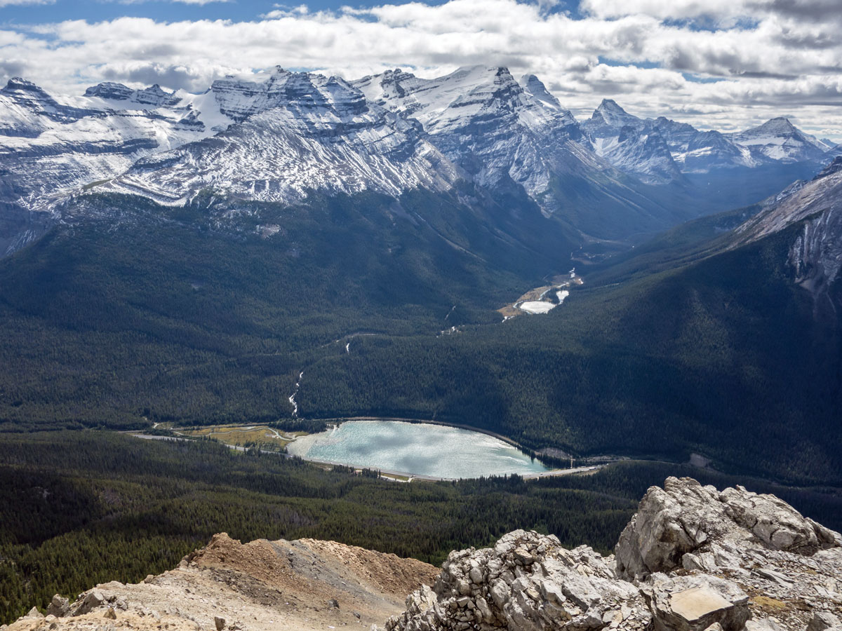 Wapta Lake and TransCanada view from Paget Peak scramble in Banff National Park