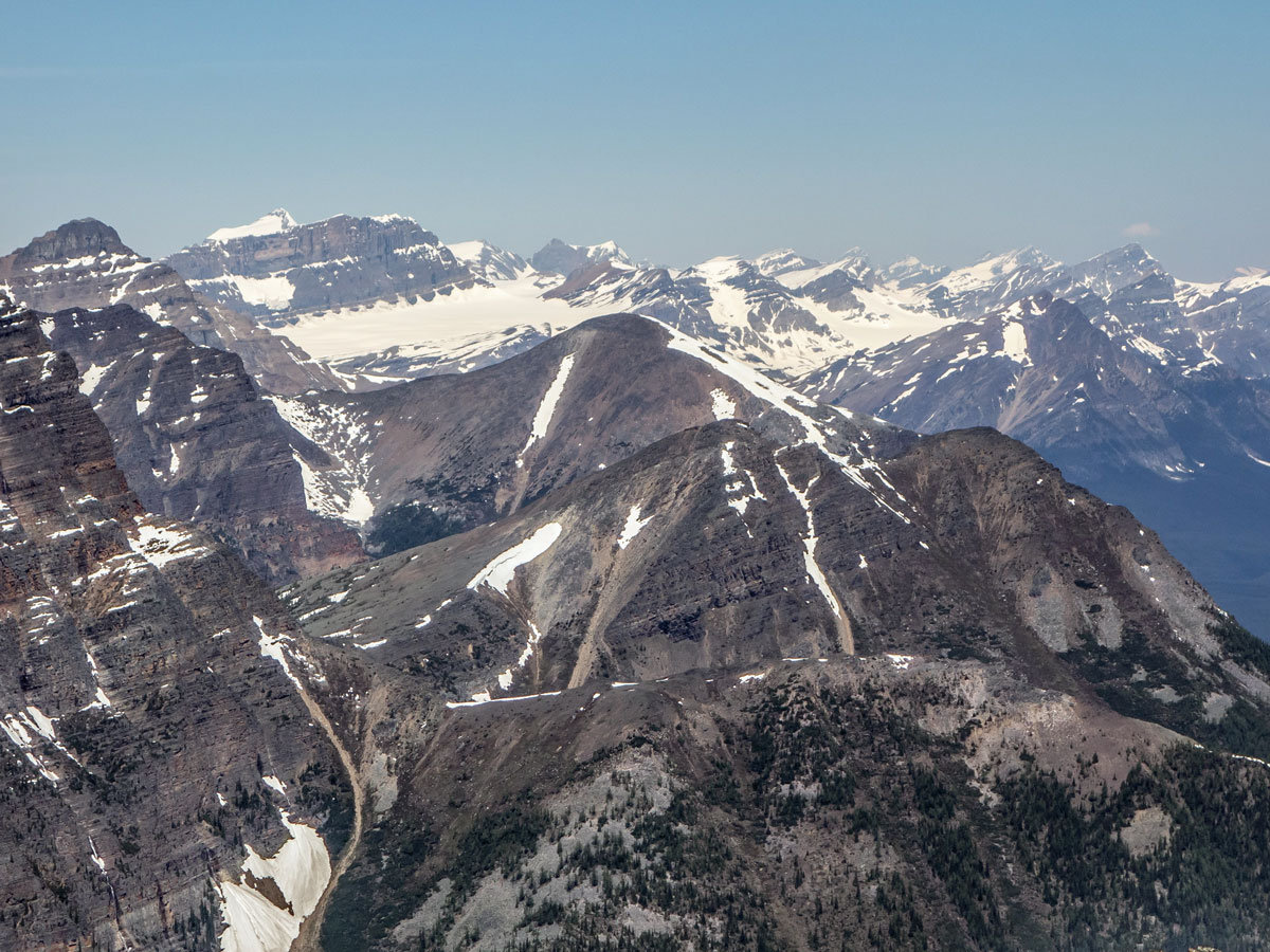 Little Temple and Fairview Mountain as seen from Panorama Ridge scramble in Banff National Park
