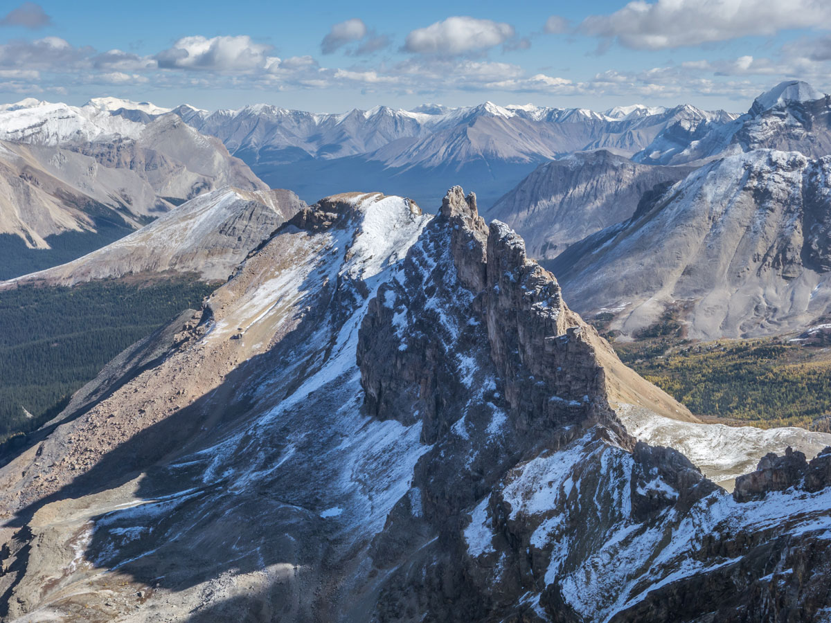The Wall of Jericho on Mount Richardson scramble in Banff National Park