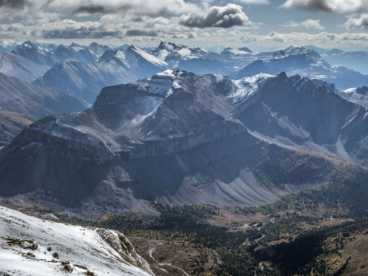 Mount Redoubt and peaks from Mount Richardson scramble in Banff National Park