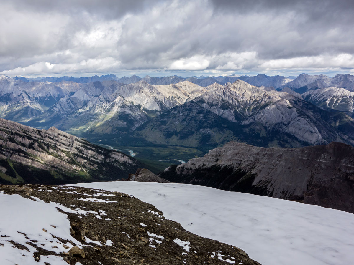 View east from Mount Bourgeau scramble in Banff National Park