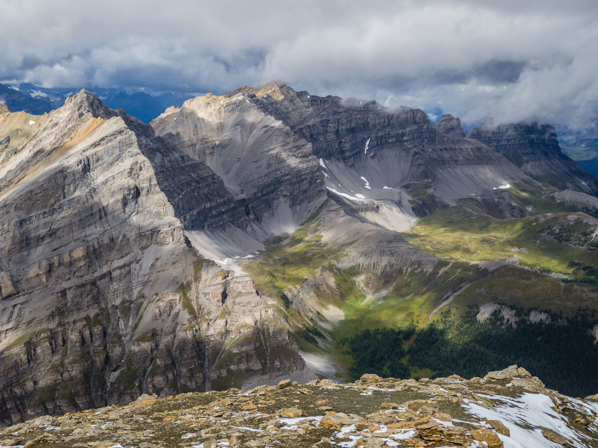 Summit view from Mount Bourgeau scramble in Banff National Park
