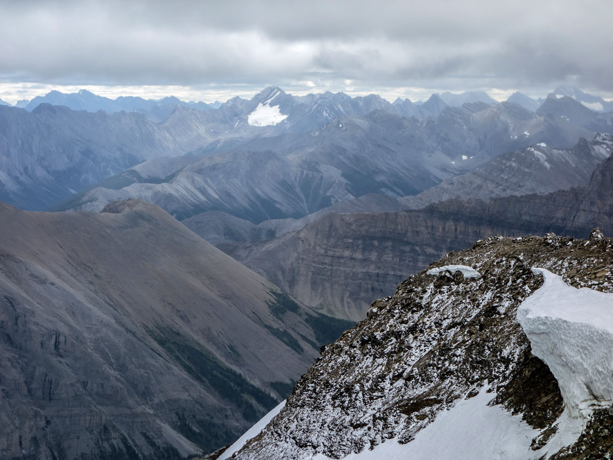 View south from Mount Bourgeau scramble in Banff National Park