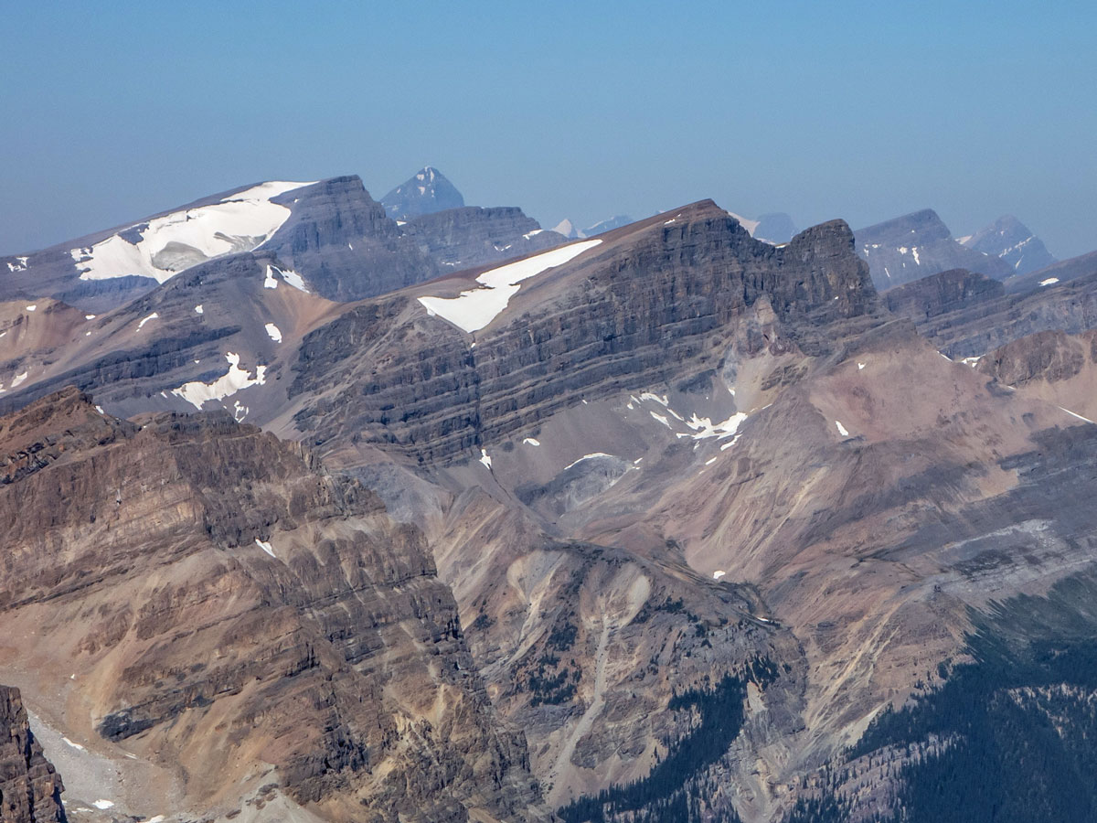 Mount Jimmy Simpson on Bow Peak scramble in Banff National Park