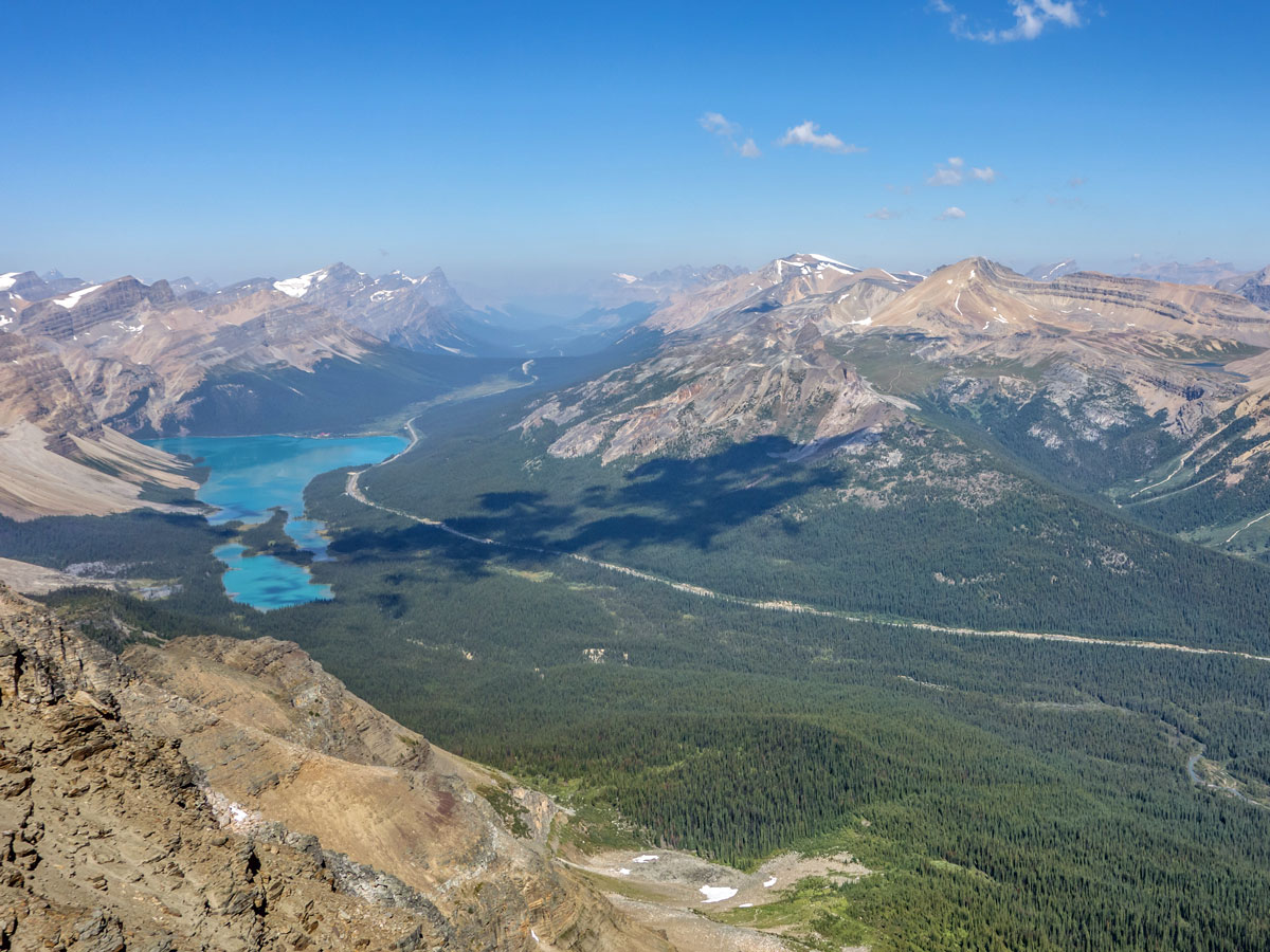 Bow Peak scramble in Banff National Park has beautiful views