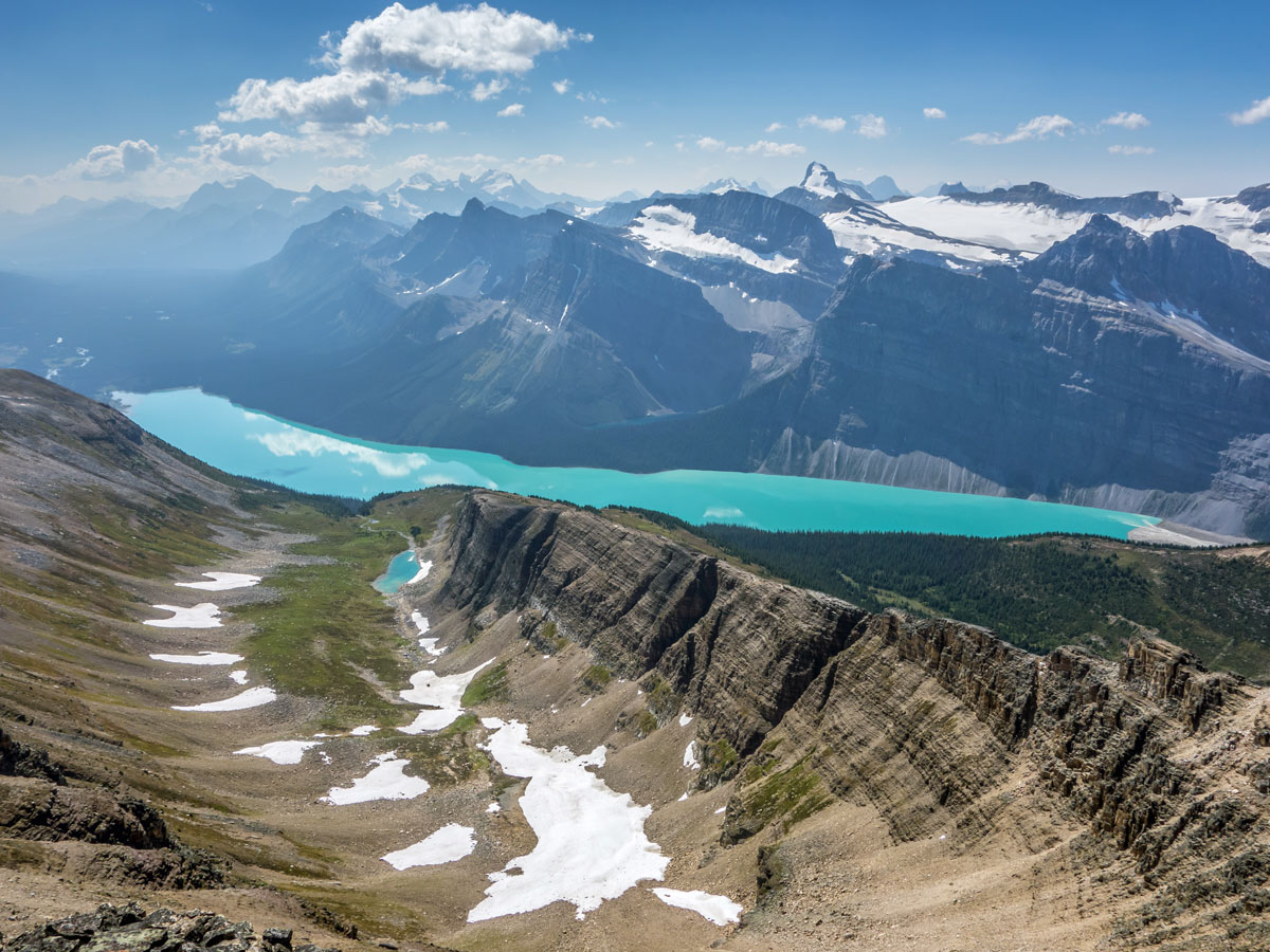 Hector Lake view from Bow Peak scramble in Banff National Park