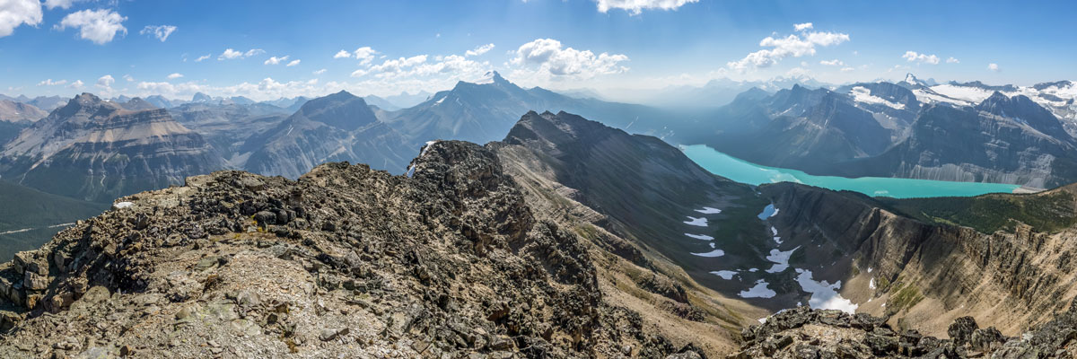 Great views from Bow Peak scramble in Banff National Park