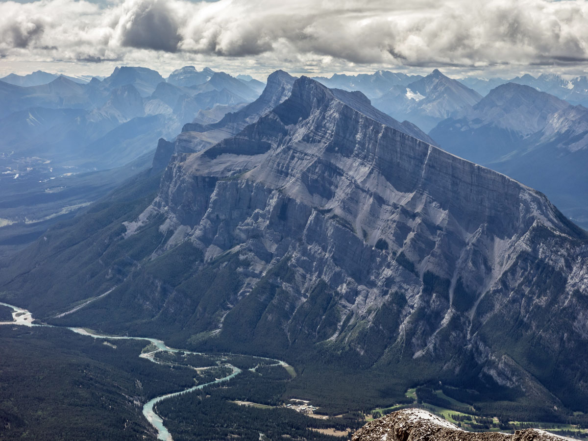 Mount Rundle on Cascade Mountain scramble in Banff National Park
