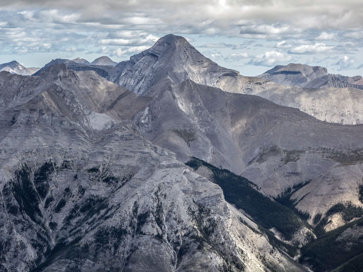 Mount Aylmer on Cascade Mountain scramble in Banff National Park
