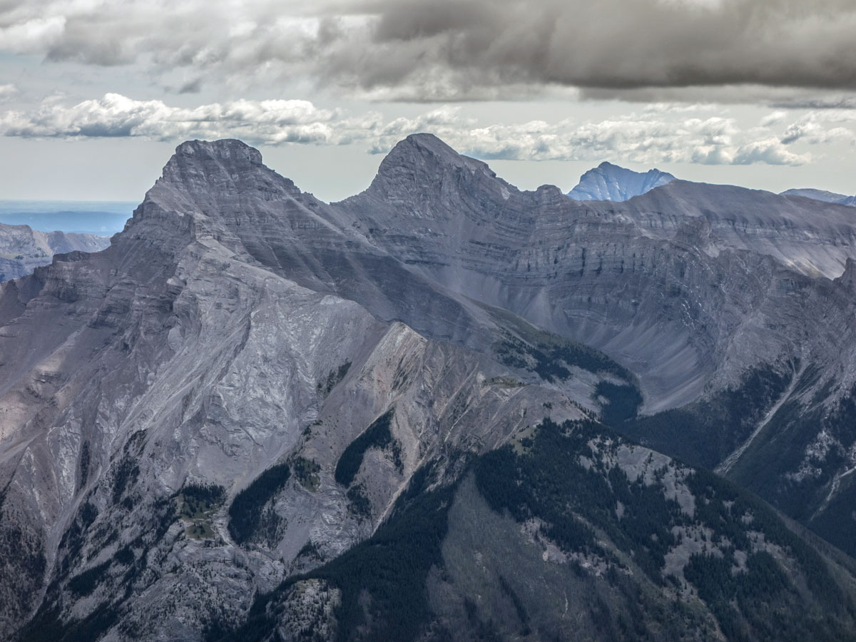Mount Inglismaldie and Girouard on Cascade Mountain scramble in Banff National Park