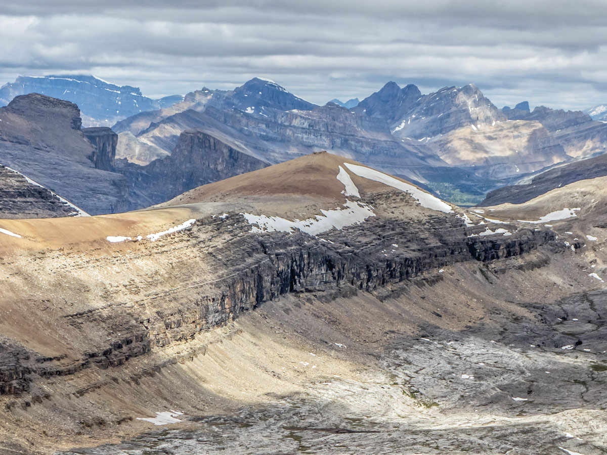Summit scenery from Helena Ridge scramble in Banff National Park