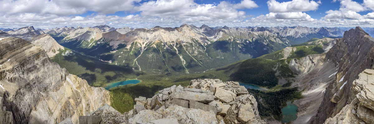 Views from the lower eastern summit of Helena Ridge scramble in Banff National Park