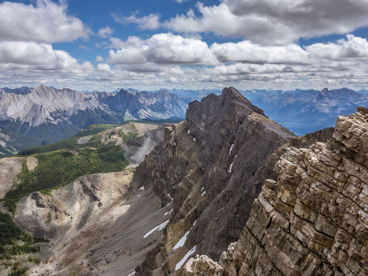 Magnificent scenery from Helena Ridge scramble in Banff National Park