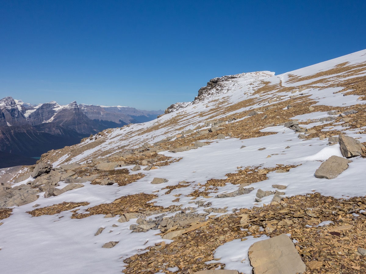 False summit on Observation Peak scramble in Banff National Park
