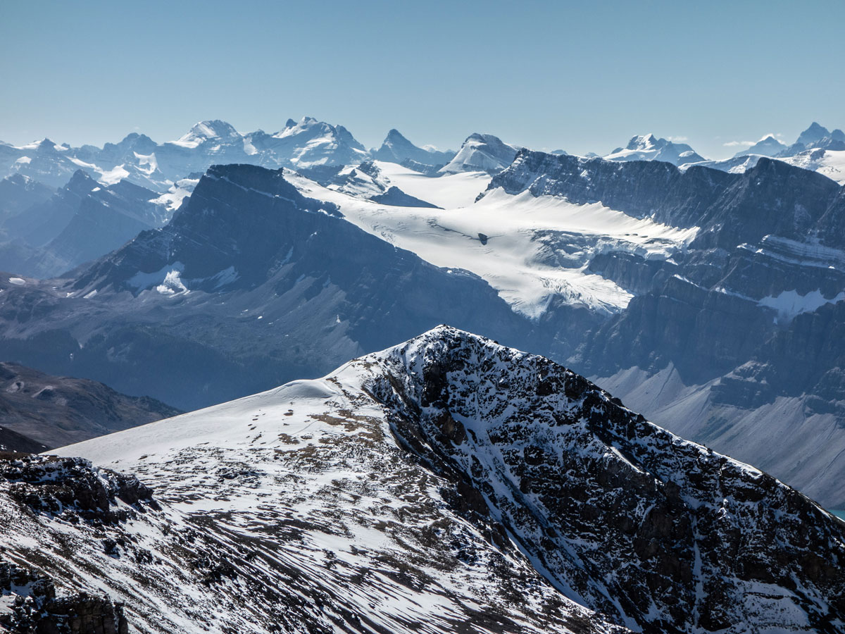 False summit of Observation Peak scramble in Banff National Park has amazing panoramic views