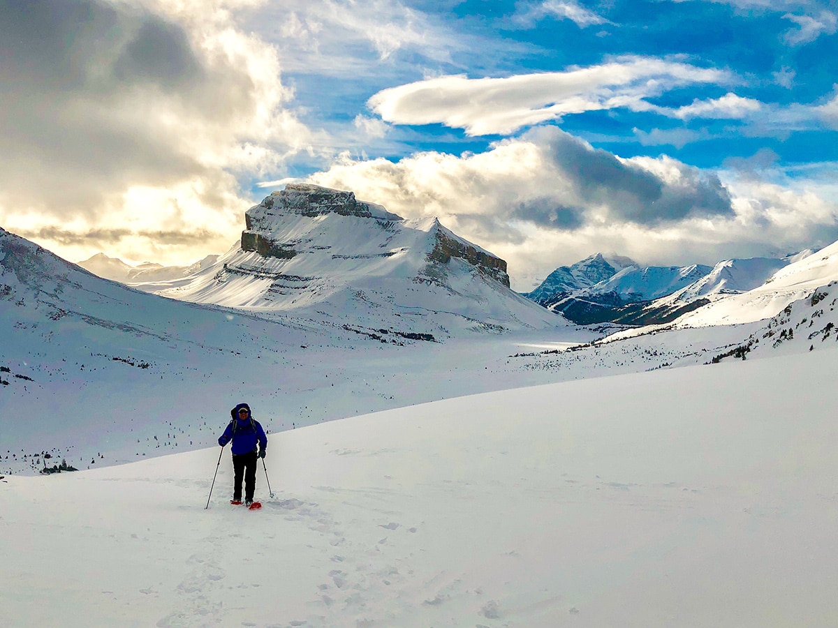 Neat the pass on Deception Pass snowshoe trail Banff National Park