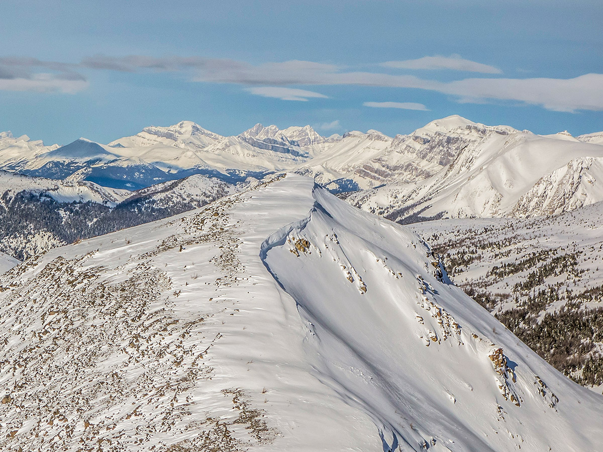 Skoki from Healy Pass snowshoe trail Banff National Park