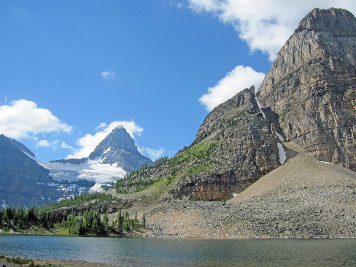 Stunning views from Sunshine Village to Mt. Assiniboine backpacking trail in Banff National Park