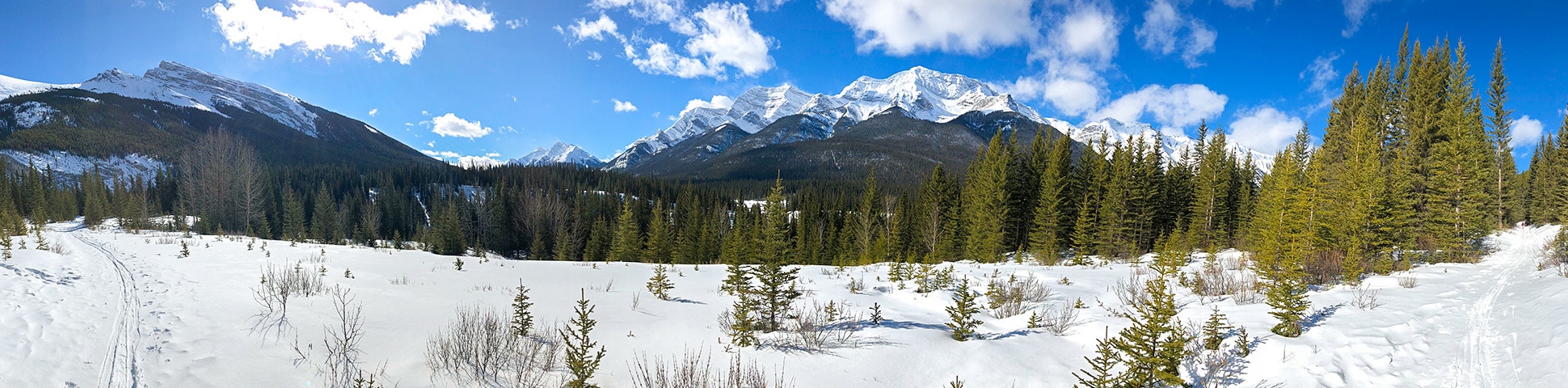 XC skiing trails in Banff National Park, Alberta
