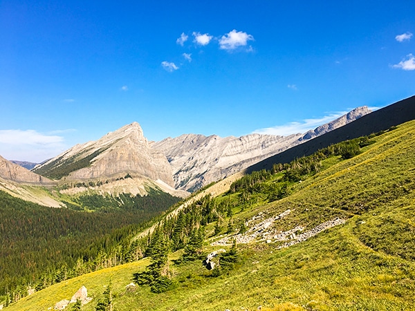 Views from Great Divide Trail in Canadian Rocky Mountains