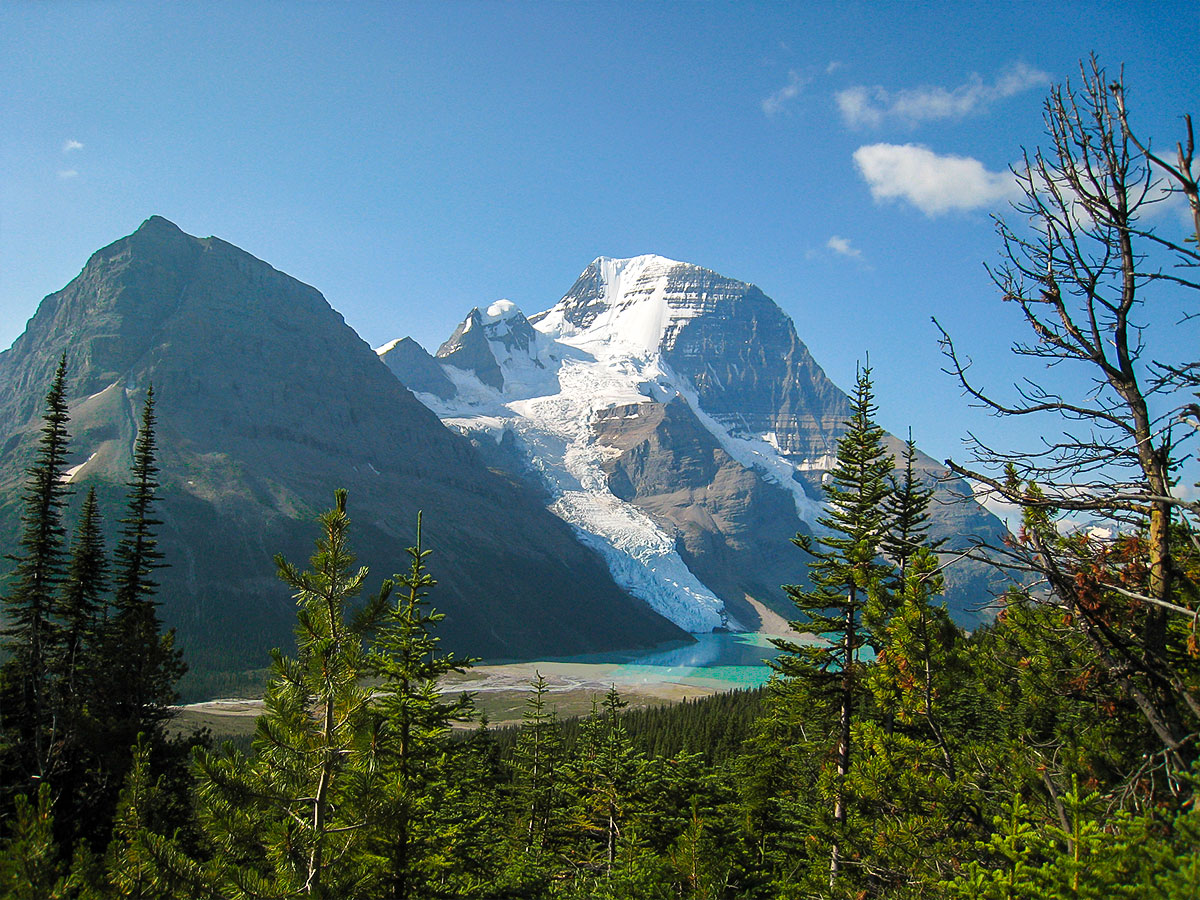 Berg Glacier on Mumm Basin on Berg Lake backpacking trail in Jasper National Park