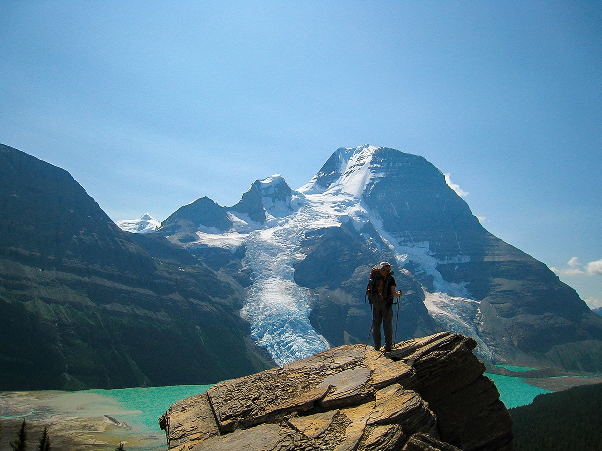 Scenery of Berg Lake backpacking trail in Jasper National Park