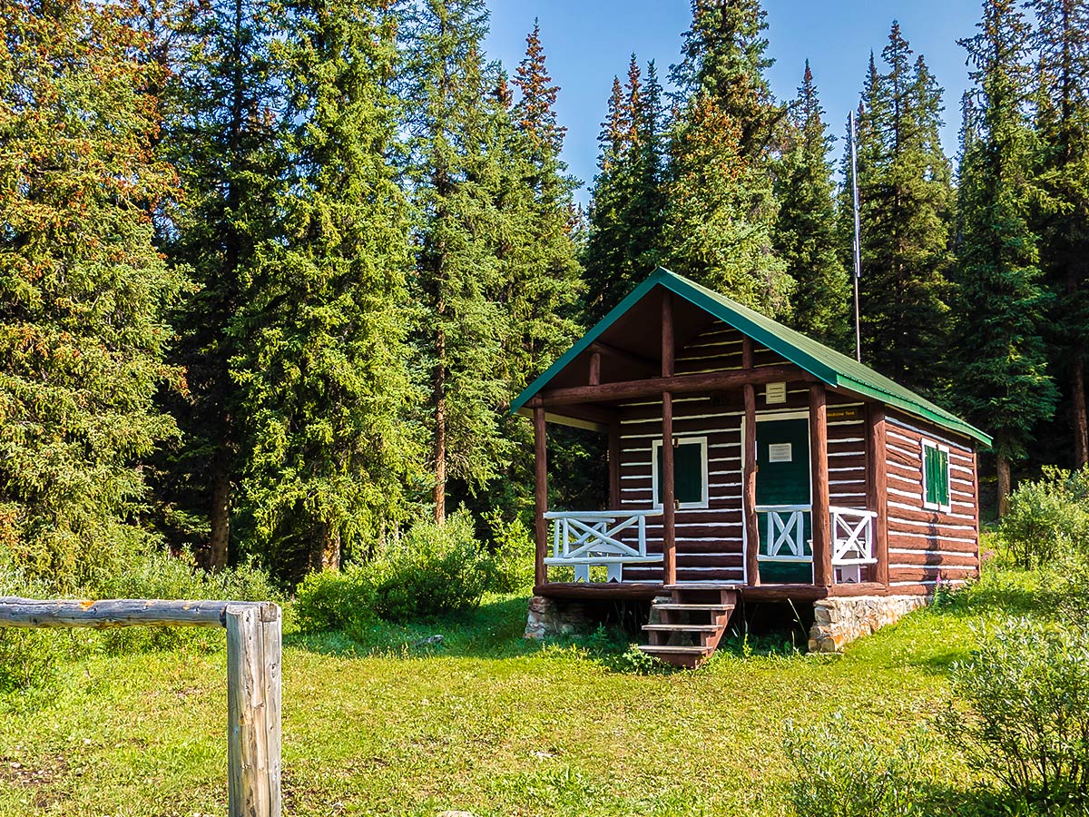 Medicine Tent Ranger Cabin on Cairn Pass backpacking trail in Jasper National Park