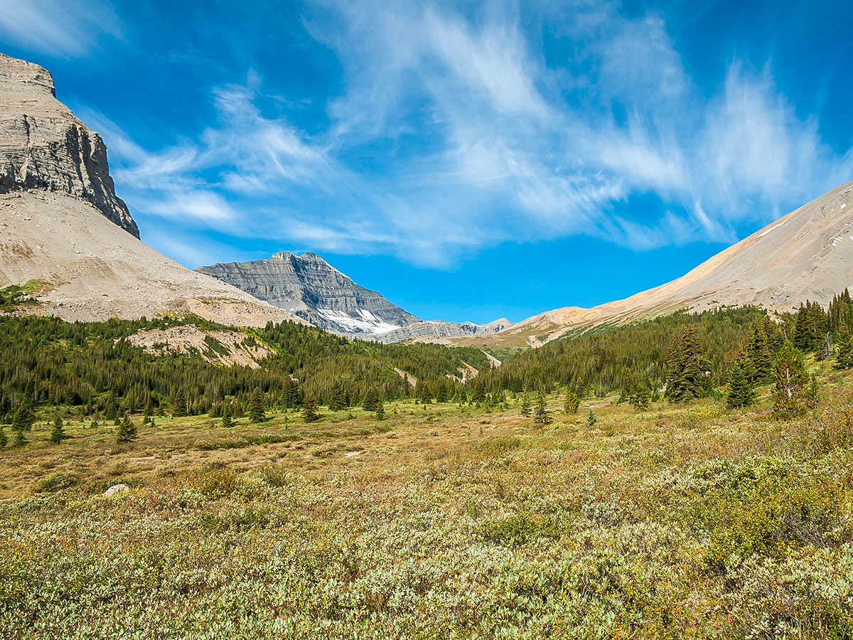 Stunning views from Nigel, Cataract and Cline Pass backpacking trail in Jasper National Park